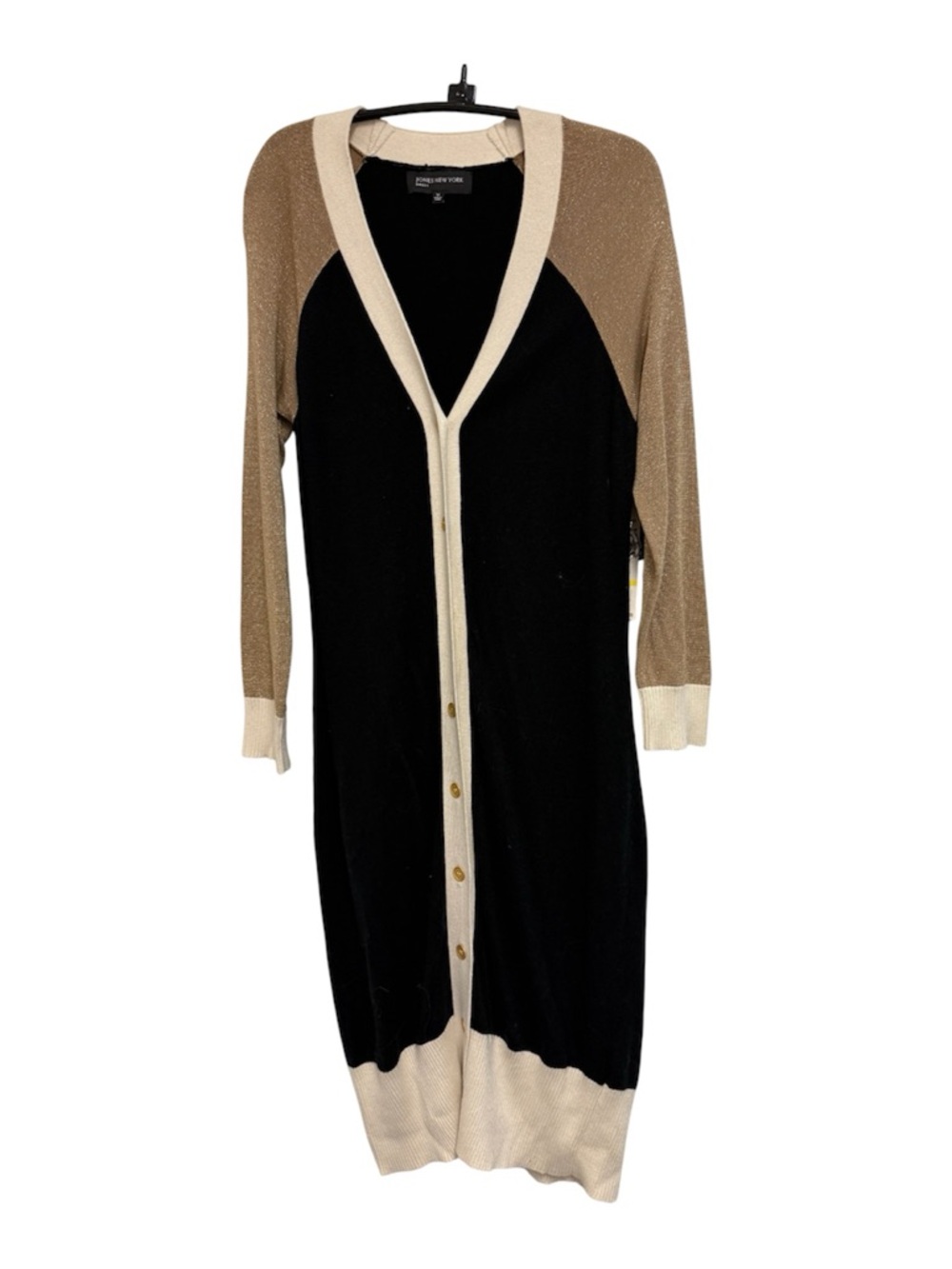 Jones New York Long Colorblock Button Dress M